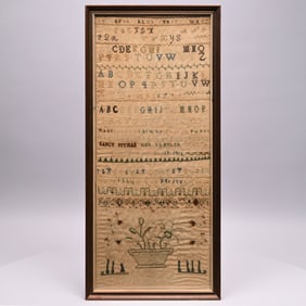 Nancy Pitman's Band Sampler, Dated July 19, 1816