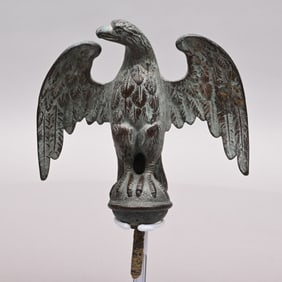 American Eagle Bronze Flagpole Finial