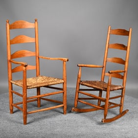 Delaware River Valley Armchair and a Rocking Chair