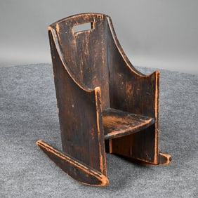 American Pine Child's Rocking Chair in Brown Wash