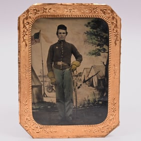 Civil War Tintype Depicting a Union Soldier