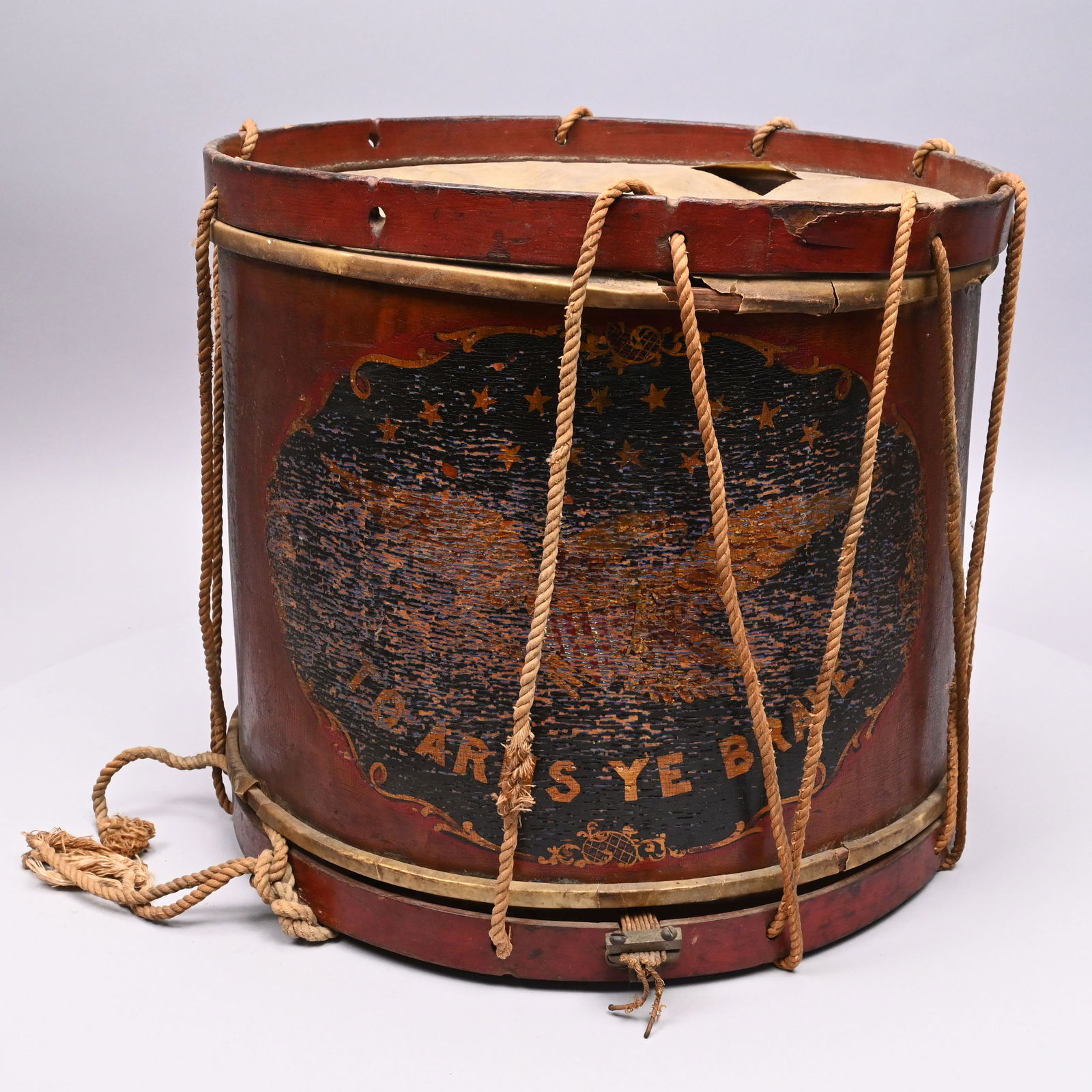 Civil War Paint-Decorated Snare Drum (1 of 7)