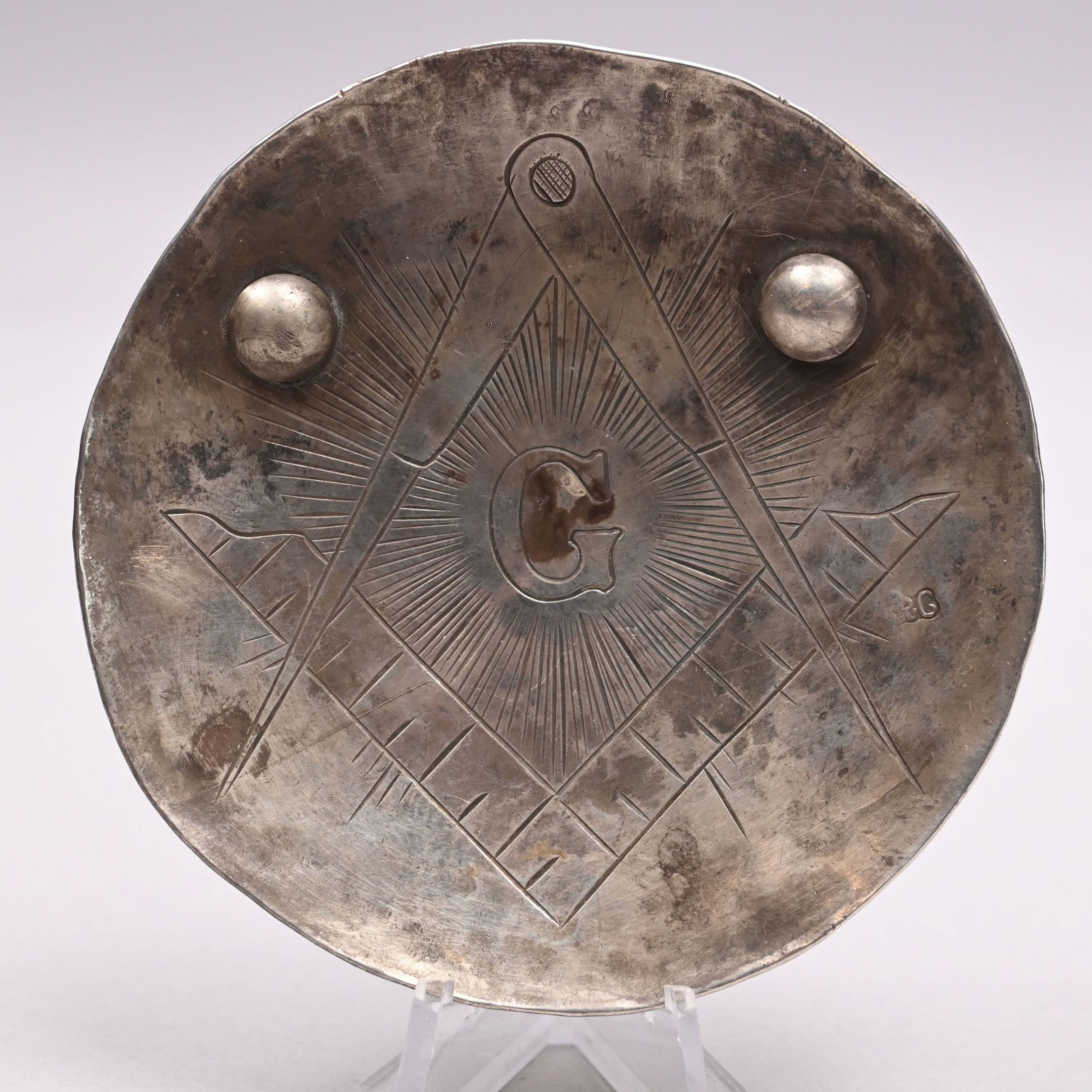 Indian Trade Silver Moon Gorget, Robert Cruikshank (1 of 2)