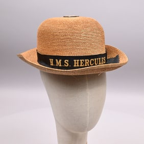 H.M.S. "Hercules" British Royal Navy Straw Hat