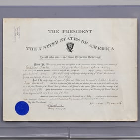 Presidential Commission, Signed by Theo. Roosevelt