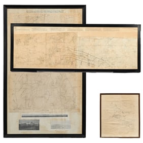 Three WWI Maps,Maj. Gen's James & Cortlandt Parker