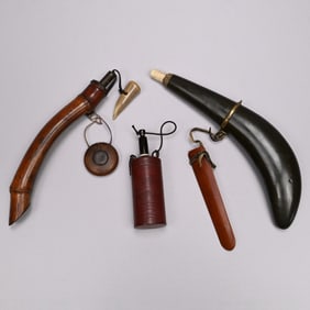 Three Japanese Kayaku - Ire (Powder Flasks)