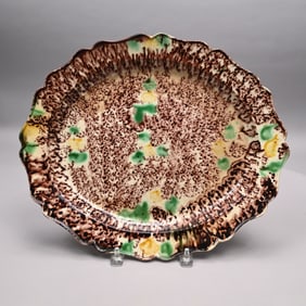 Staffordshire Tortoiseshell-Glazed Platter
