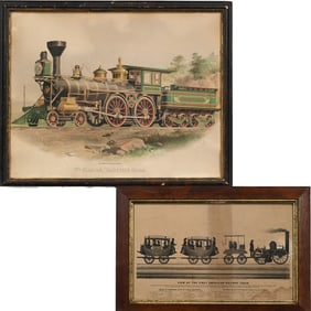 Two American Locomotive Lithographs
