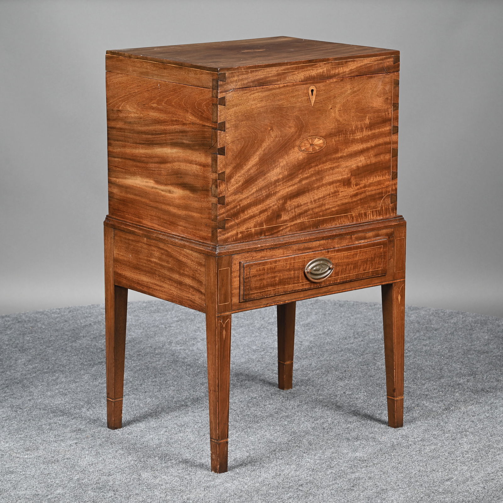 Federal Inlaid Mahogany Cellarette, Mid-Atlantic (1 of 14)