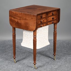 Sheraton Mahogany Drop-Leaf Work Table