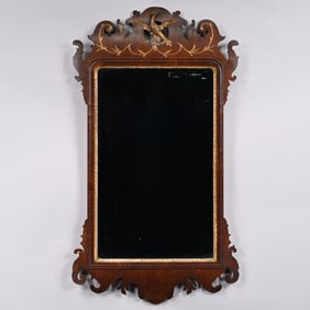 Chippendale Mahogany and Parcel-Gilt Mirror