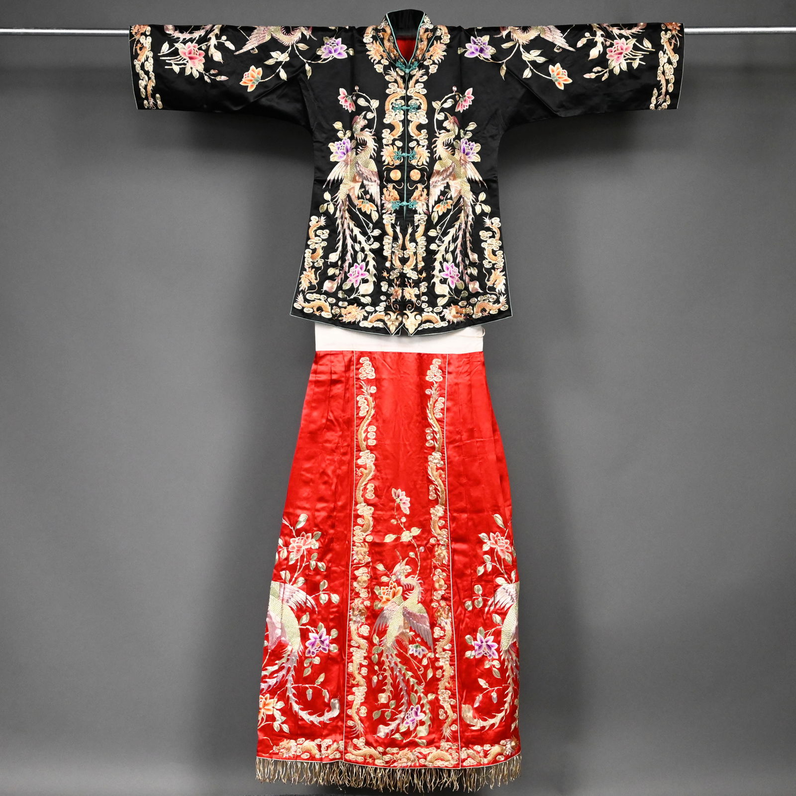 Chinese Silk Embroidered Jacket and Skirt (1 of 7)
