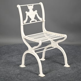 Neoclassical Cast Iron Garden Chair