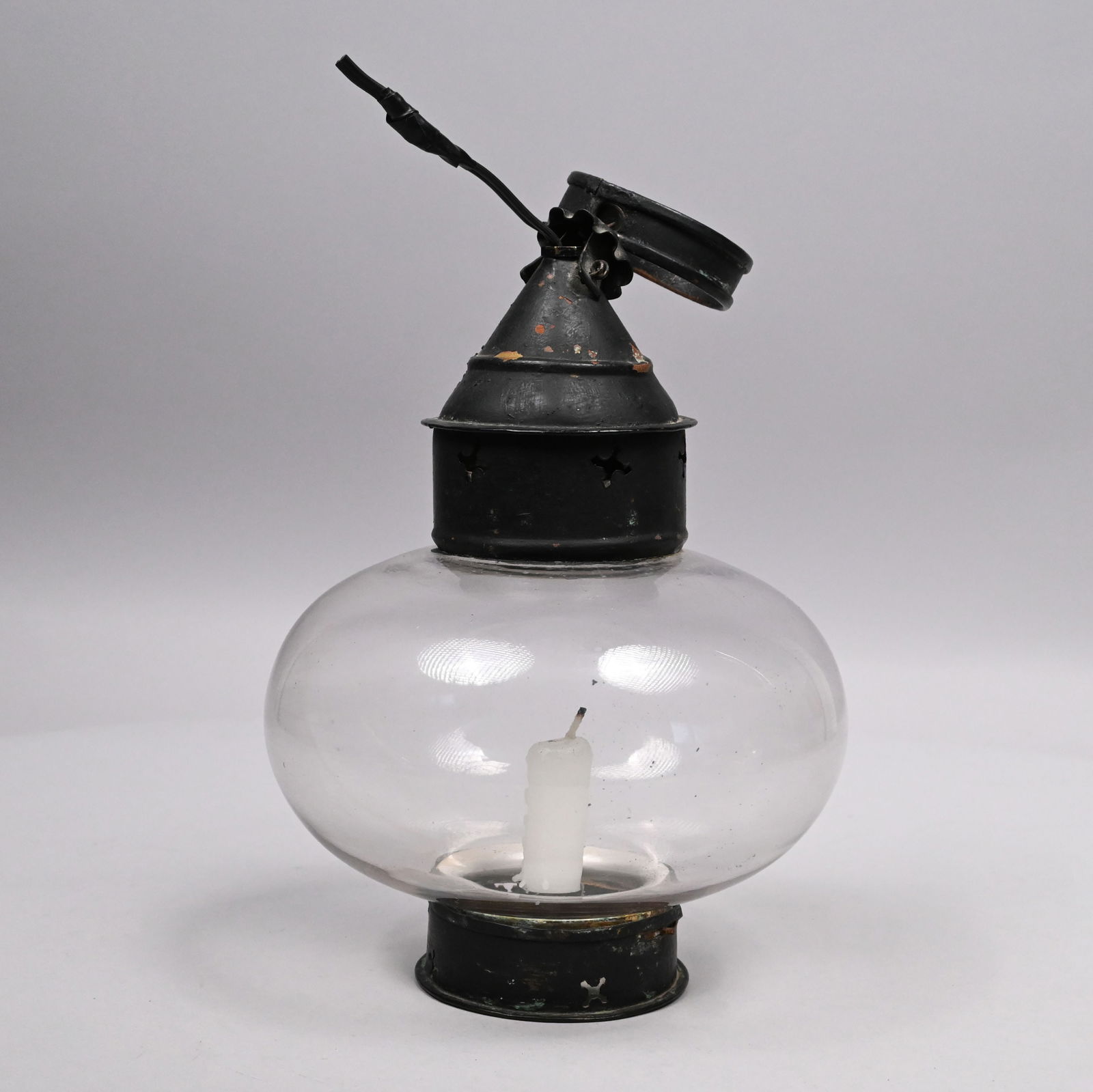 Tin and Glass Hanging Onion Candle Lantern (1 of 5)