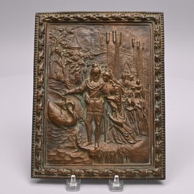"The Arrival of Lohengrin," Bronze Plaque