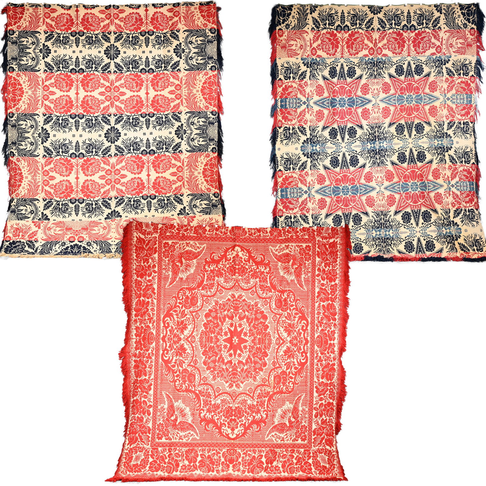 Three Woven Jacquard Coverlets (1 of 20)