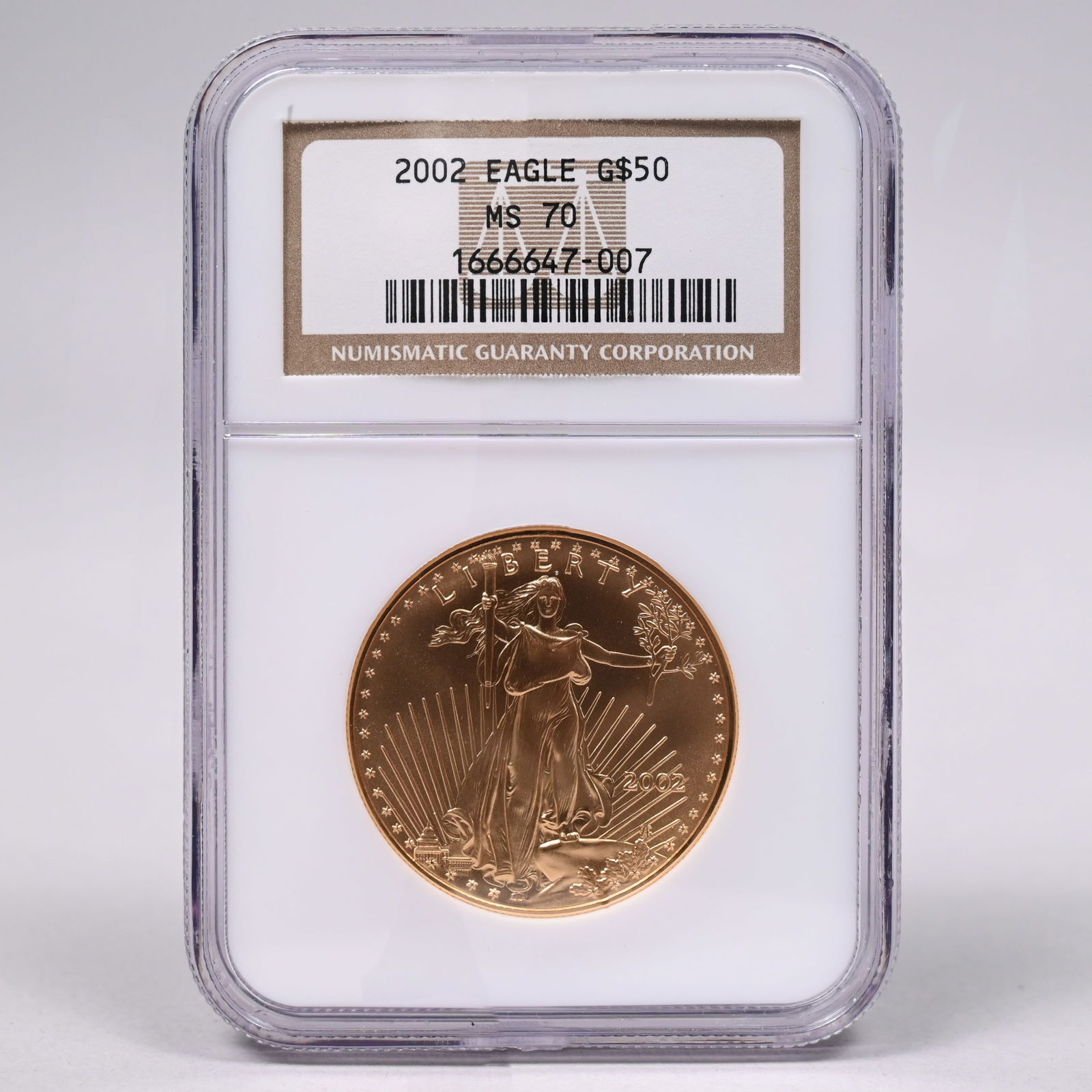 2002 US Gold Eagle $50 Coin - MS70 (1 of 2)