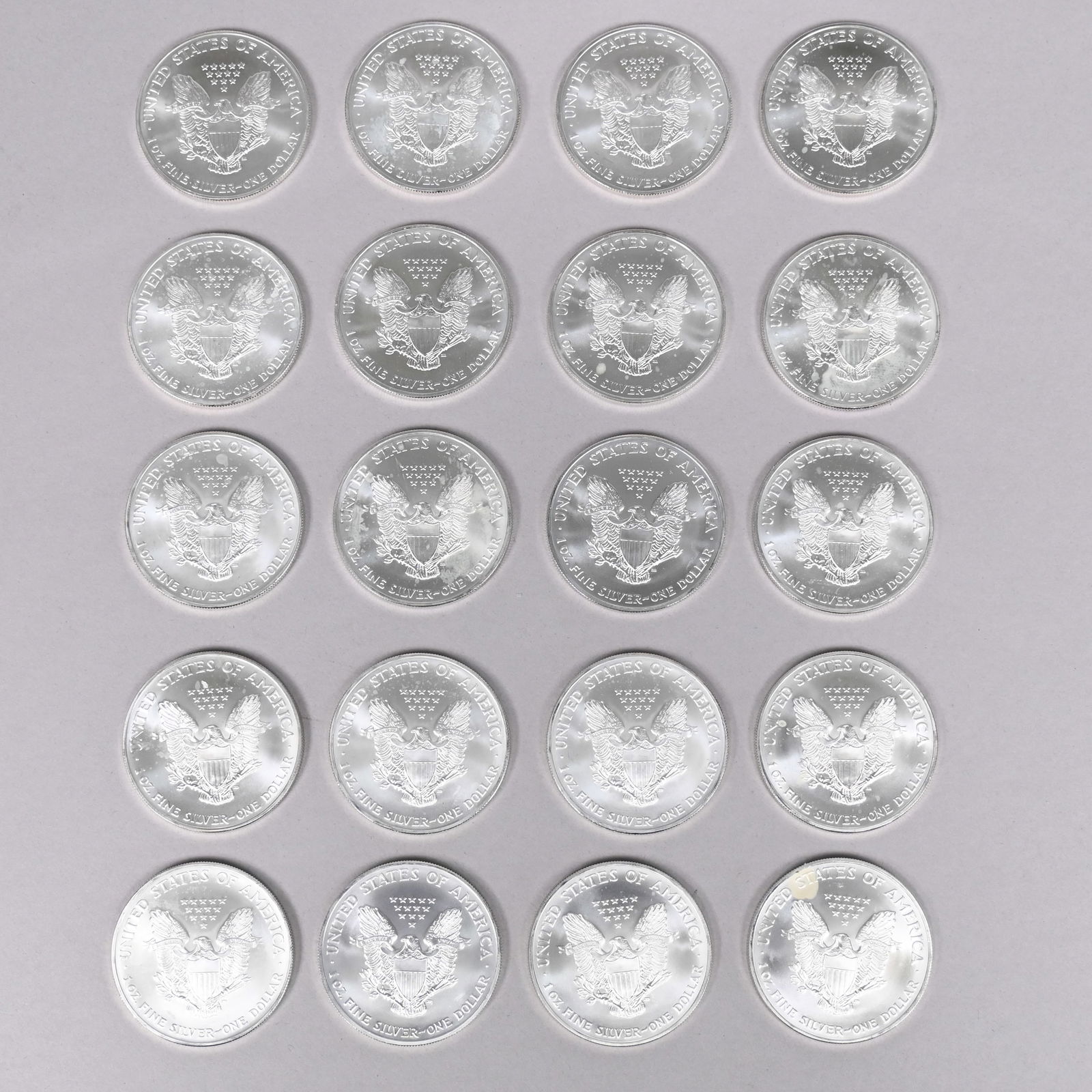 2004 US Mint Roll 20 American Eagle Silver Coins - 2