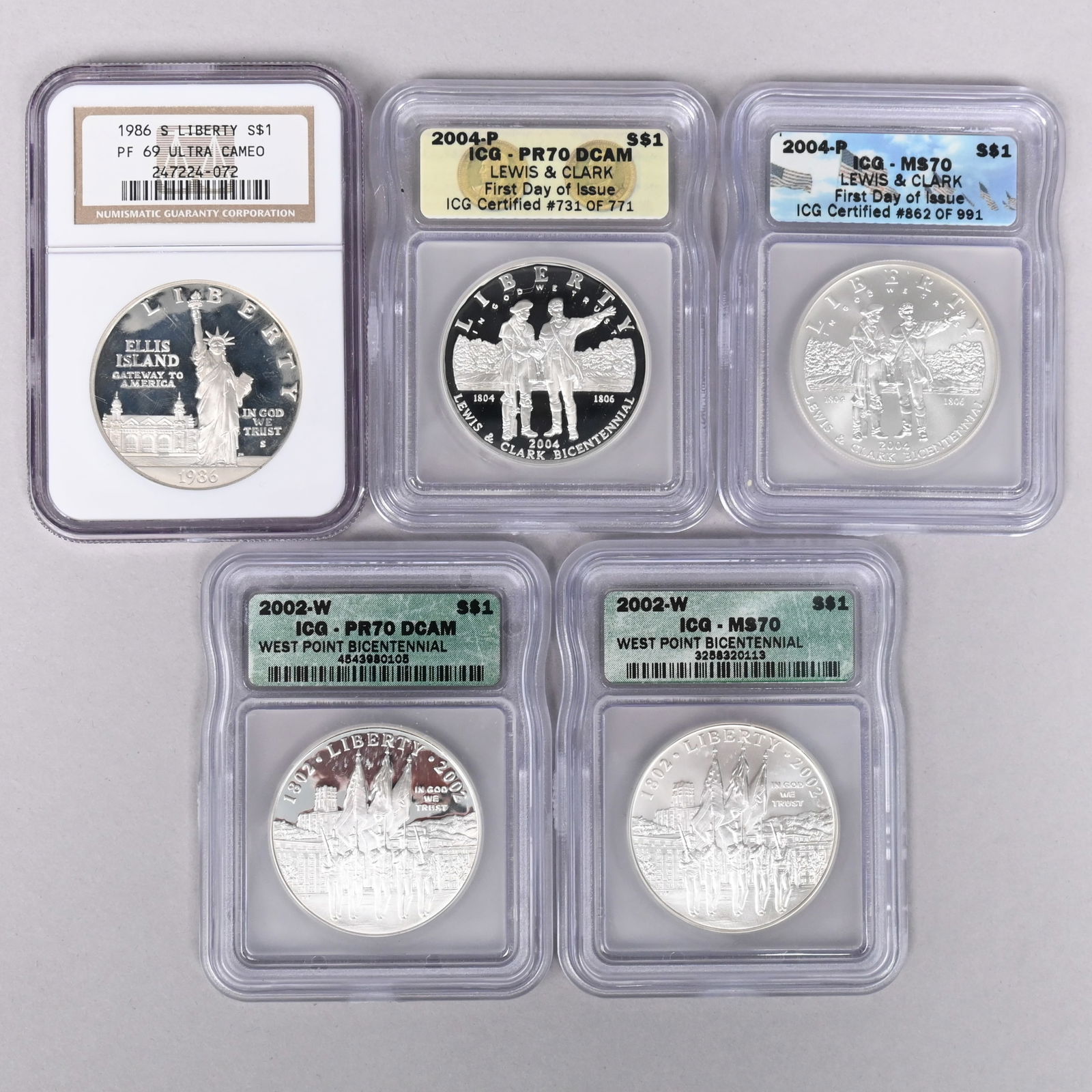 Ten US Silver Commemorative Silver Dollars - 8
