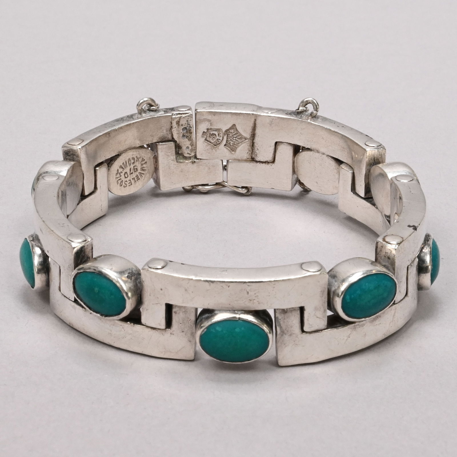 Antonio Pineda - .970 Silver & Turquoise Bracelet (1 of 7)