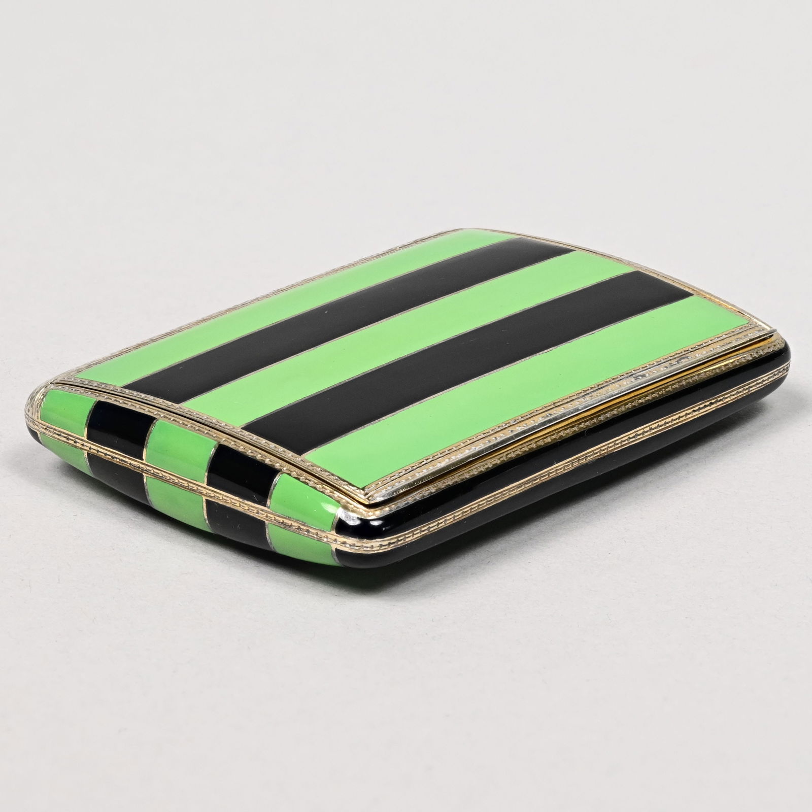 Art Deco Silver and Enamel Cigarette Case - 2