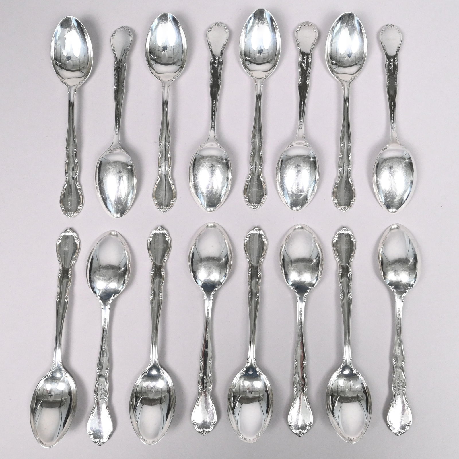 American Sterling Silver Flatware Service - 9