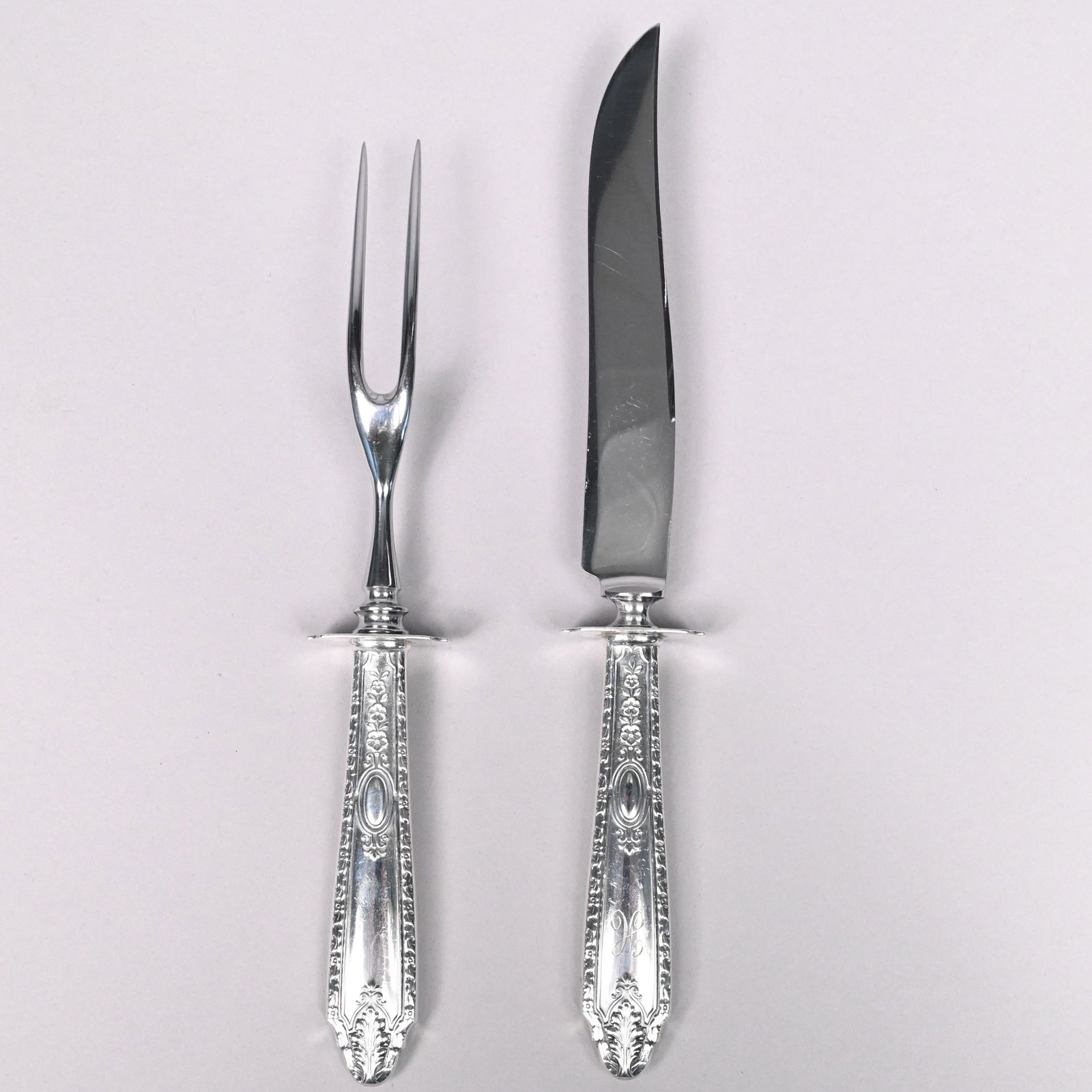 American Sterling Silver Flatware Service - 14