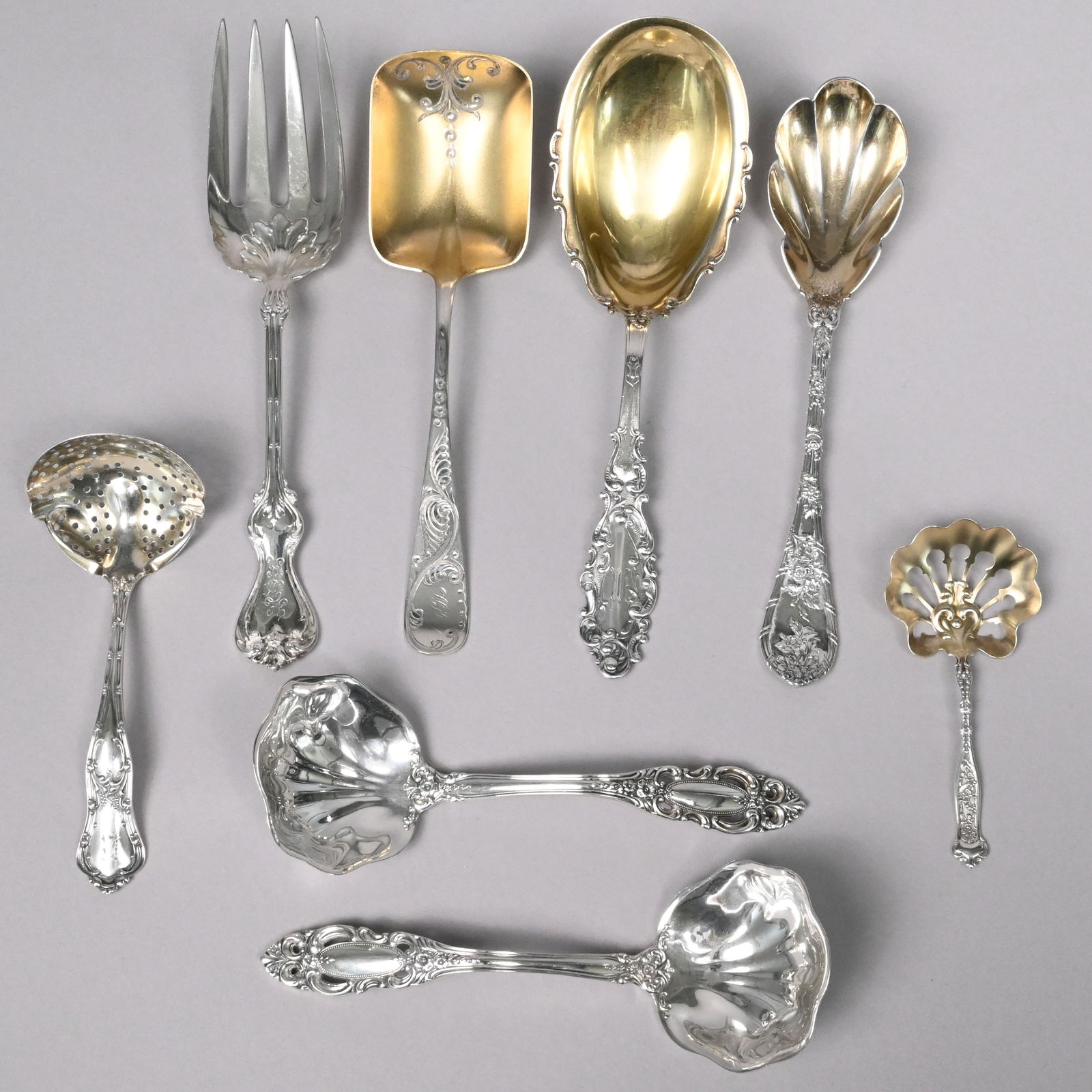Eight American Sterling Silver Serving Utensils (1 of 15)
