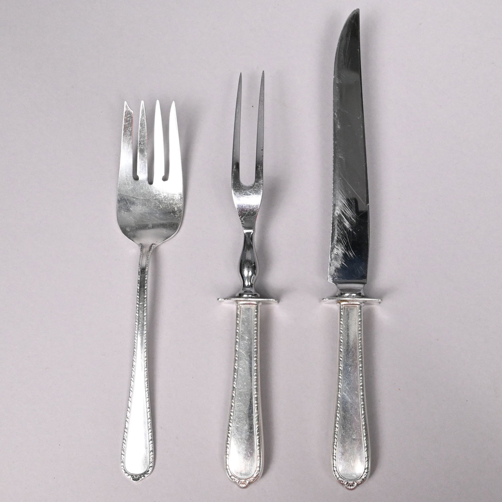 American Sterling Silver Flatware Service - 11