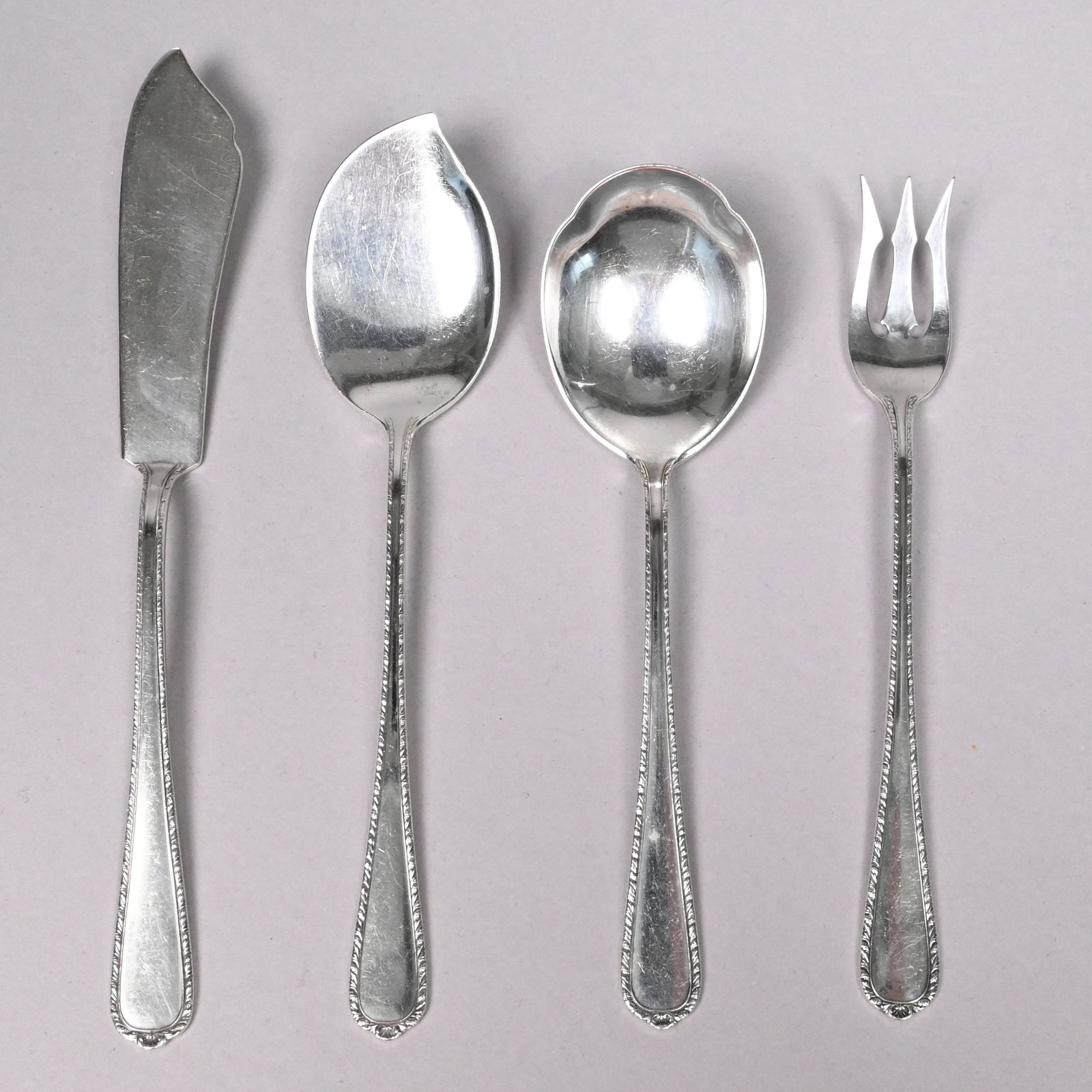 American Sterling Silver Flatware Service - 9