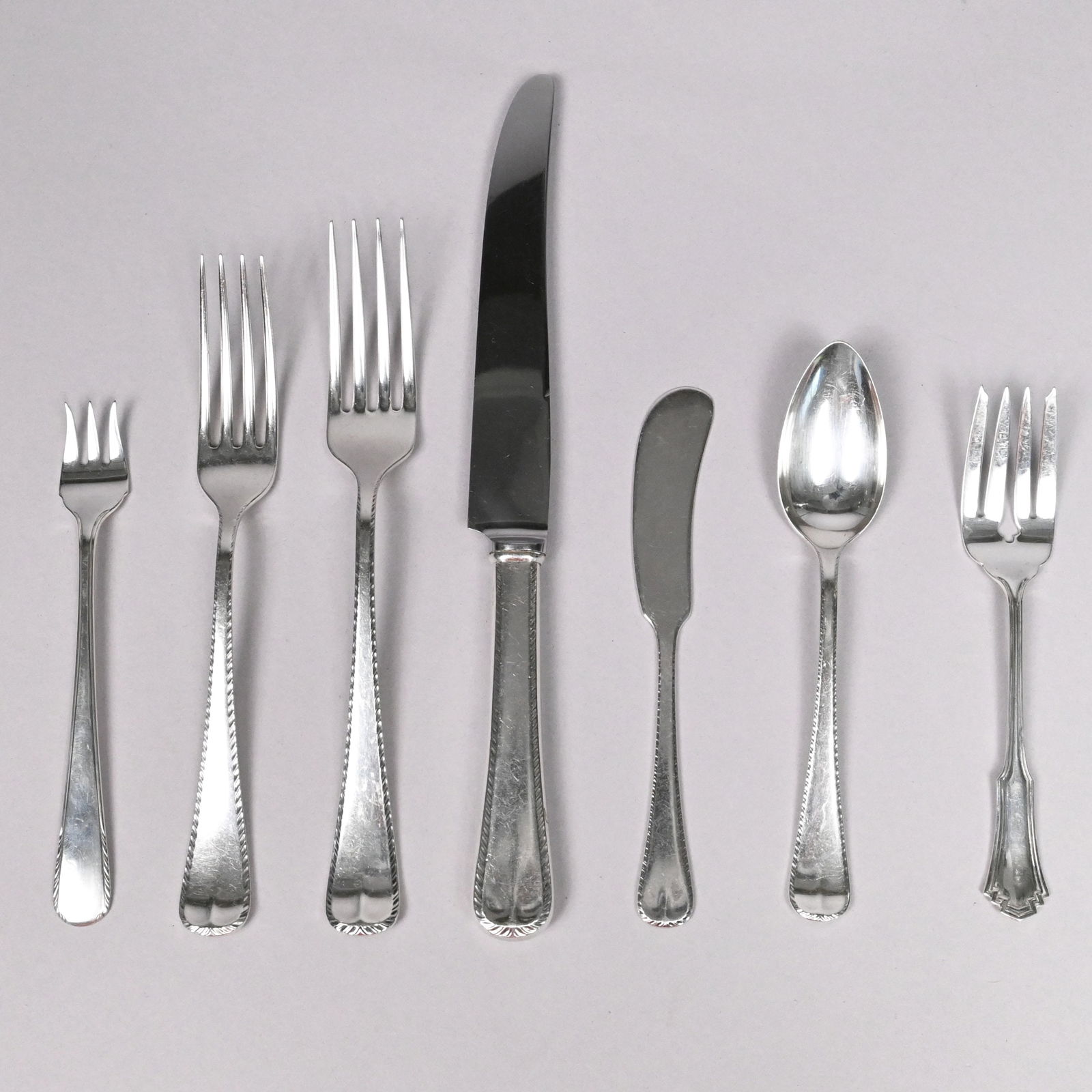 American Sterling Silver Flatware Service - 3