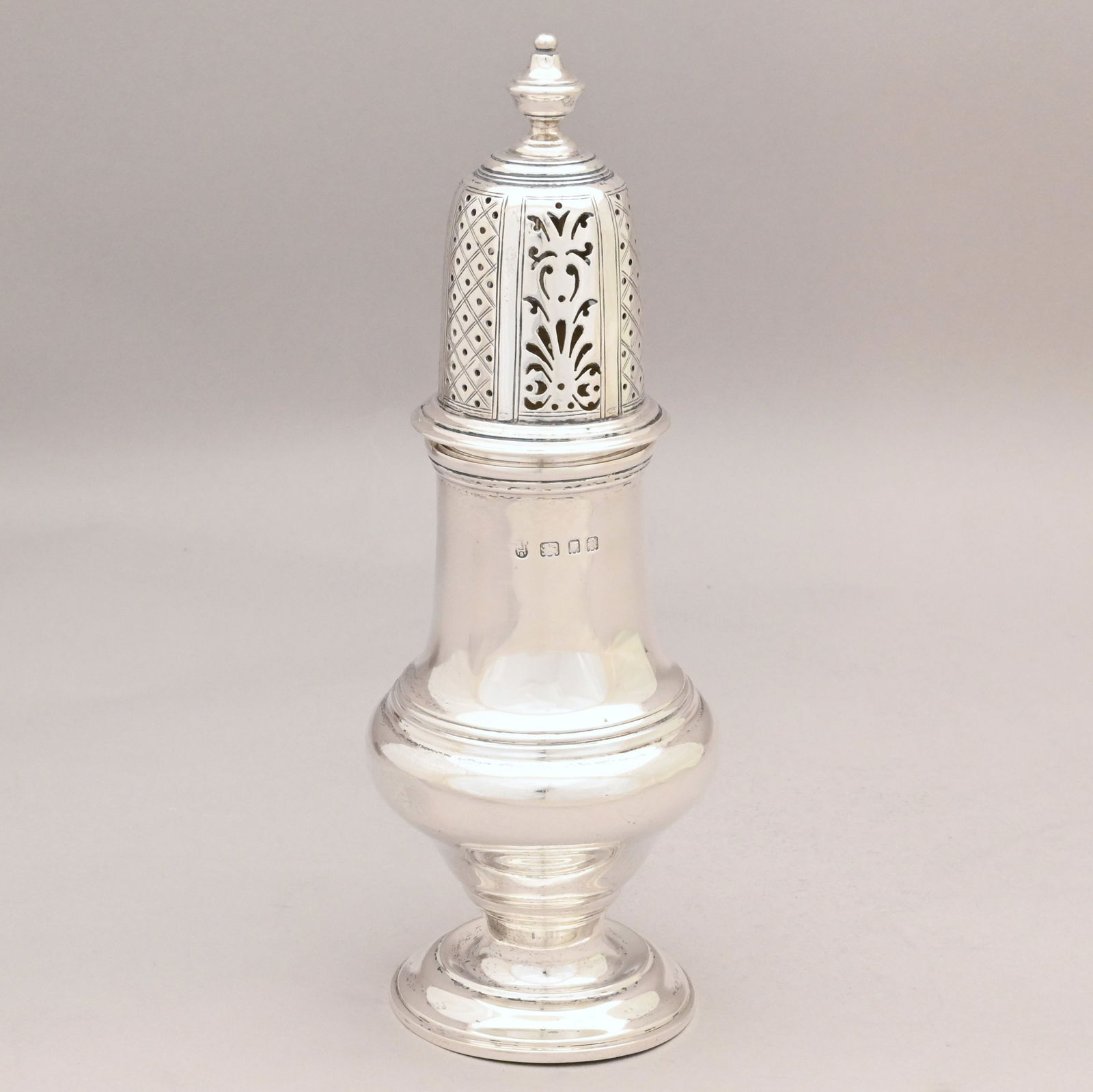 George V Silver Caster and a Tea Strainer - 3