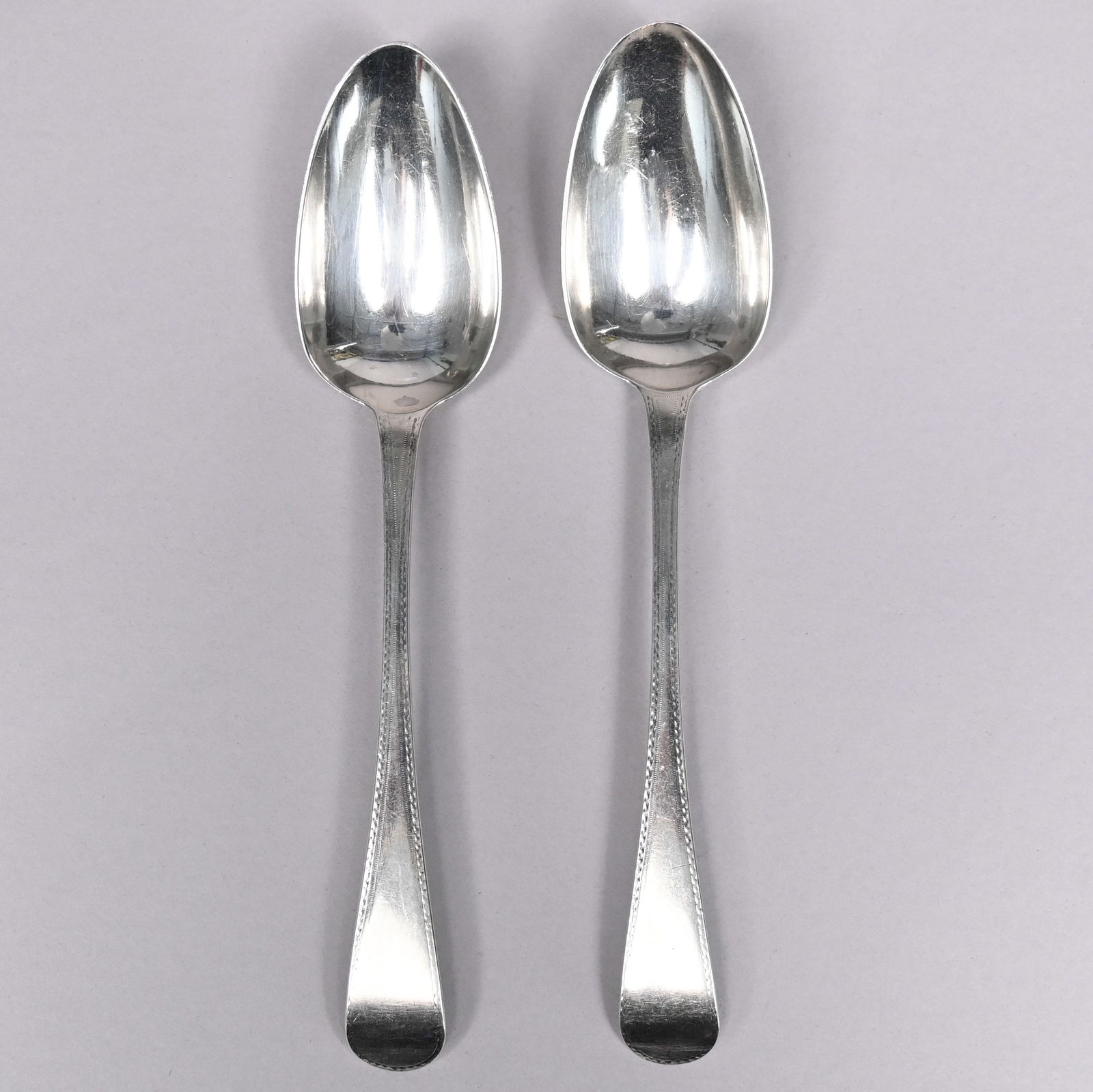 Five English Silver Table&Serving Spoons, P. Storr - 10