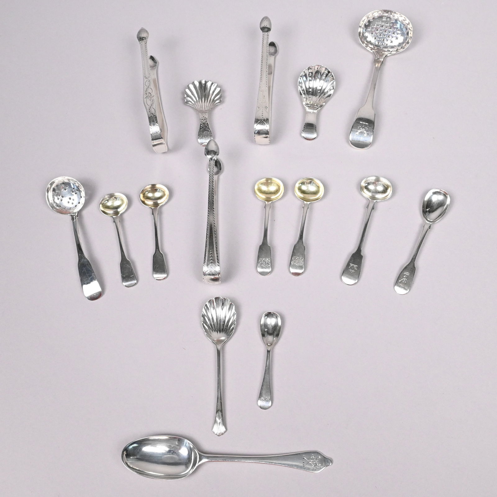 Group British Sterling Silver Flatware & Utensils (1 of 12)