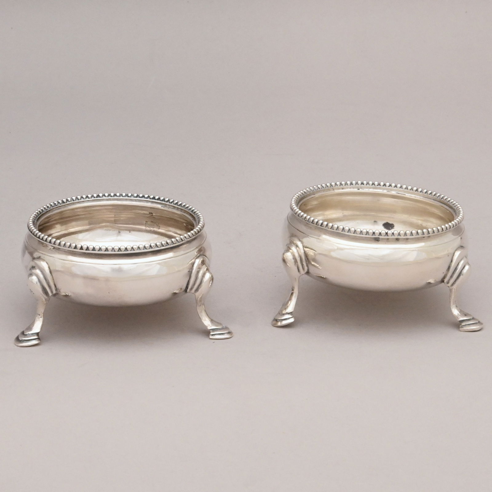 Pair George III Silver Salt Cellars, H. Bateman - 2