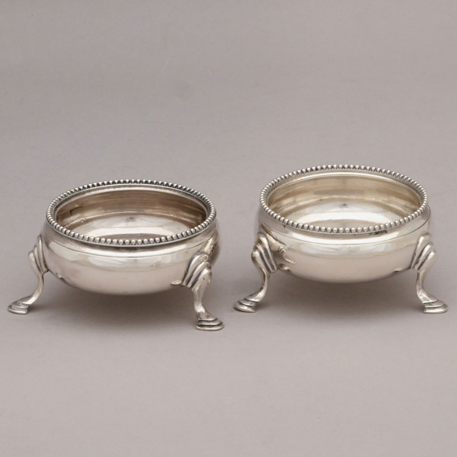 Pair George III Silver Salt Cellars, H. Bateman - 3