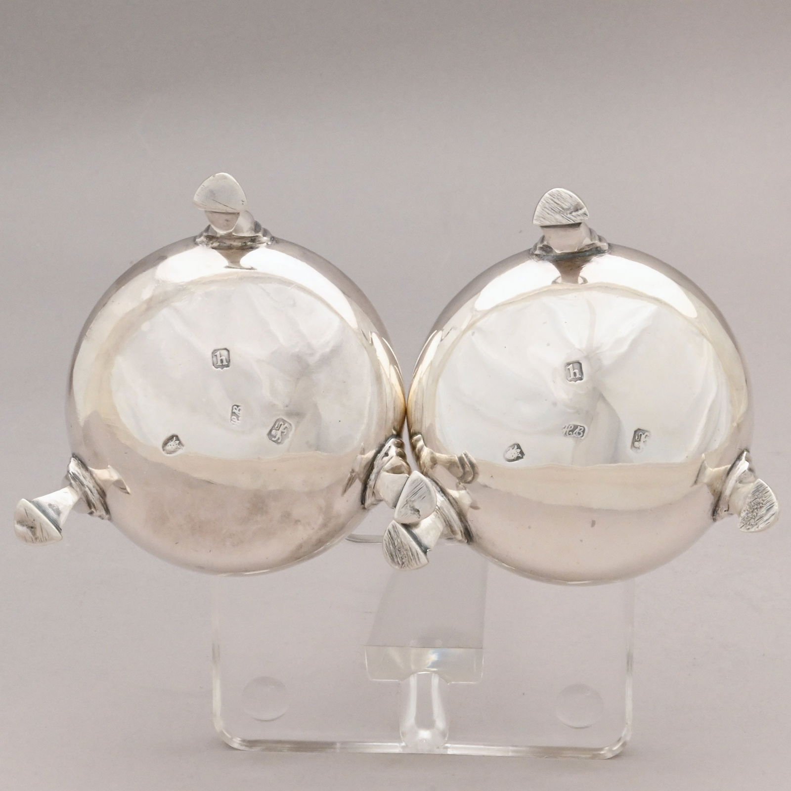 Pair George III Silver Salt Cellars, H. Bateman - 5