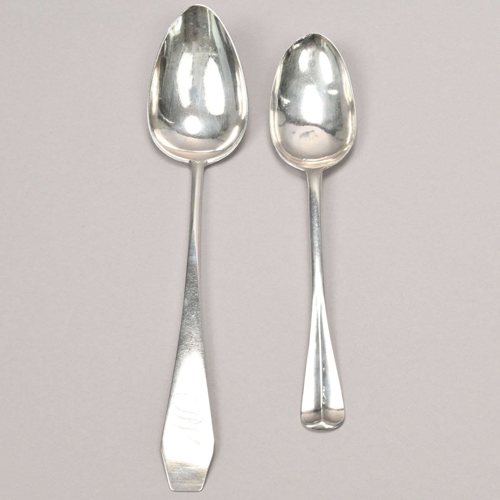 Two New England Coin Silver Tablespoons (1 of 7)