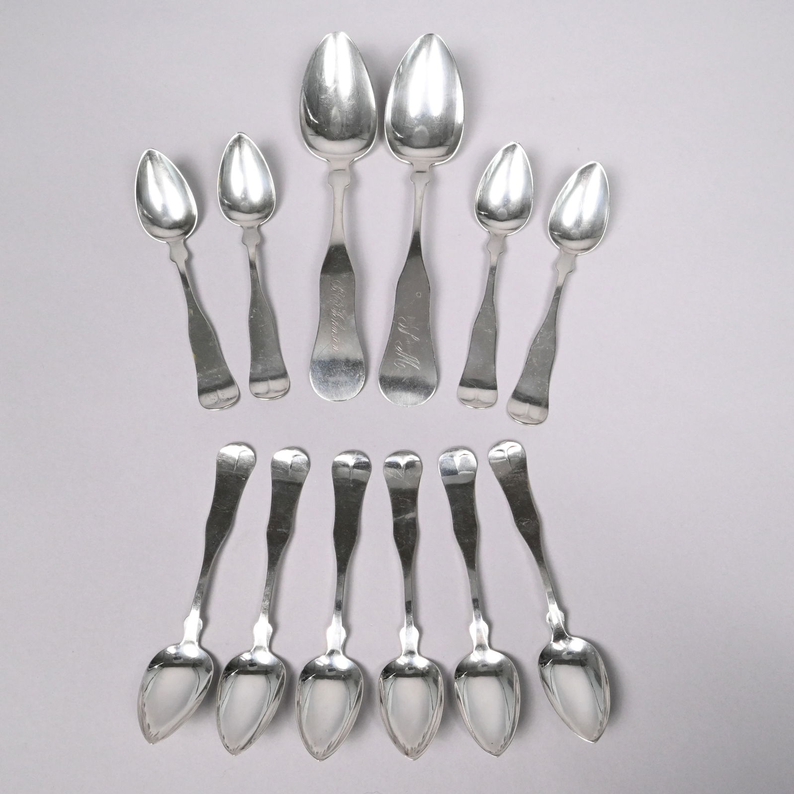Twelve New Hampshire Coin Silver Spoons (1 of 9)