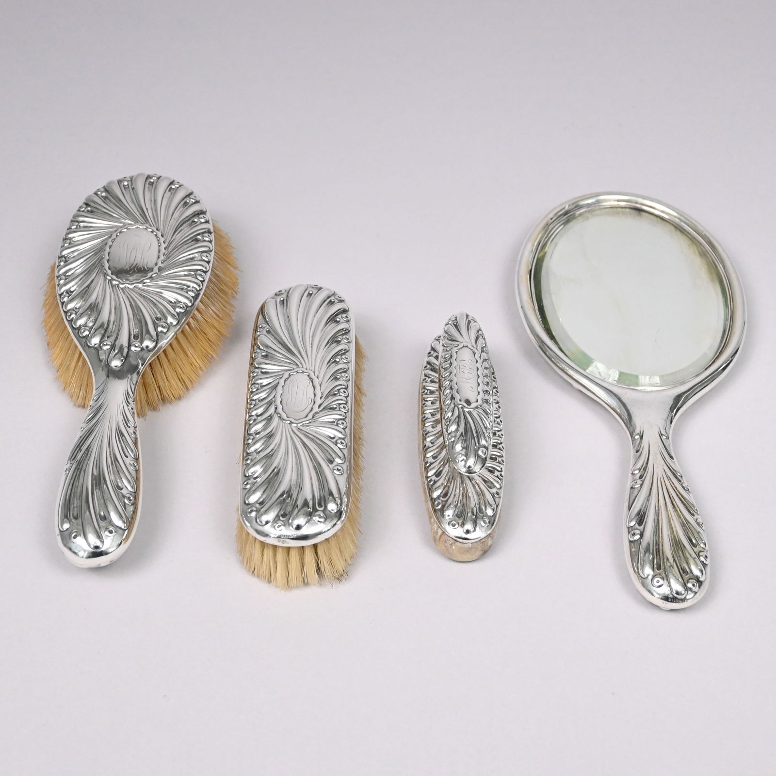 American Silver Four-Piece Dressing Table Set (1 of 12)