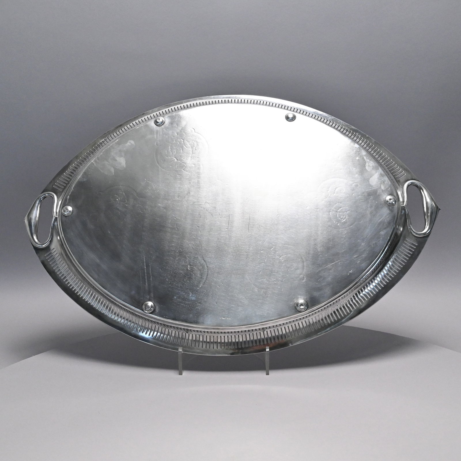 Victorian/ George V Silverplate Tray - 3