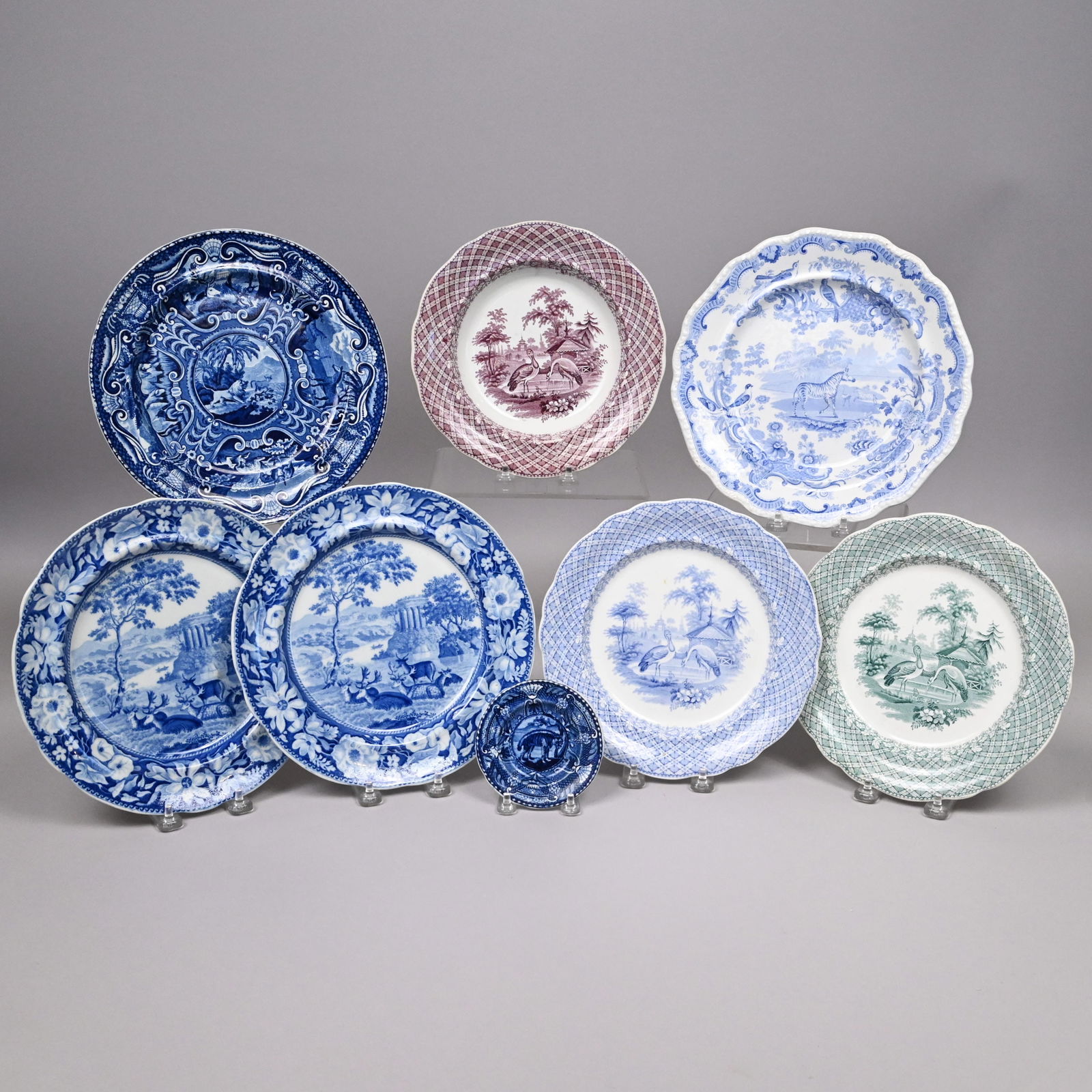 Eight Staffordshire Wild Animal &Zoological Plates (1 of 17)