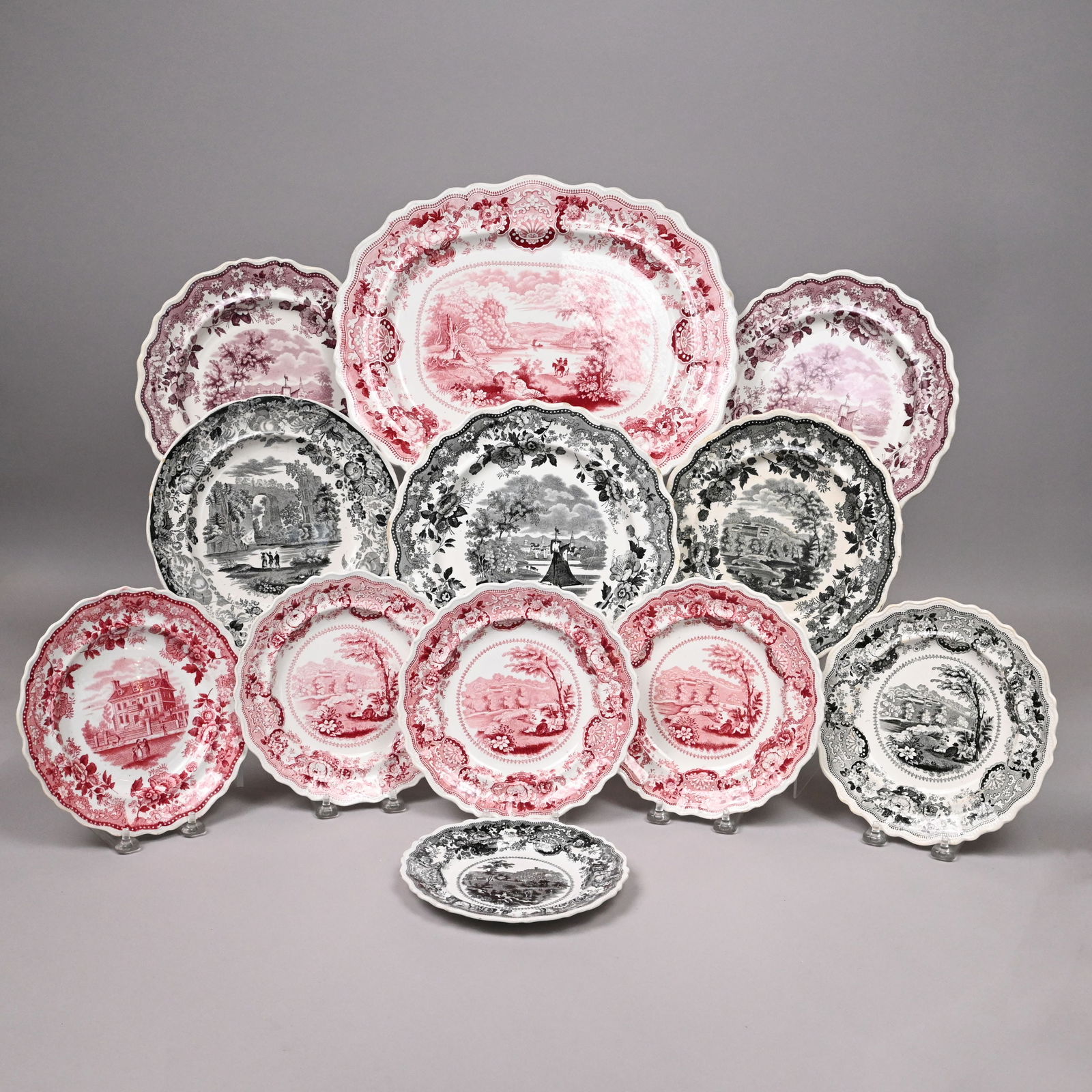 12 Staffordshire Printed Eastern Seaboard Wares (1 of 17)