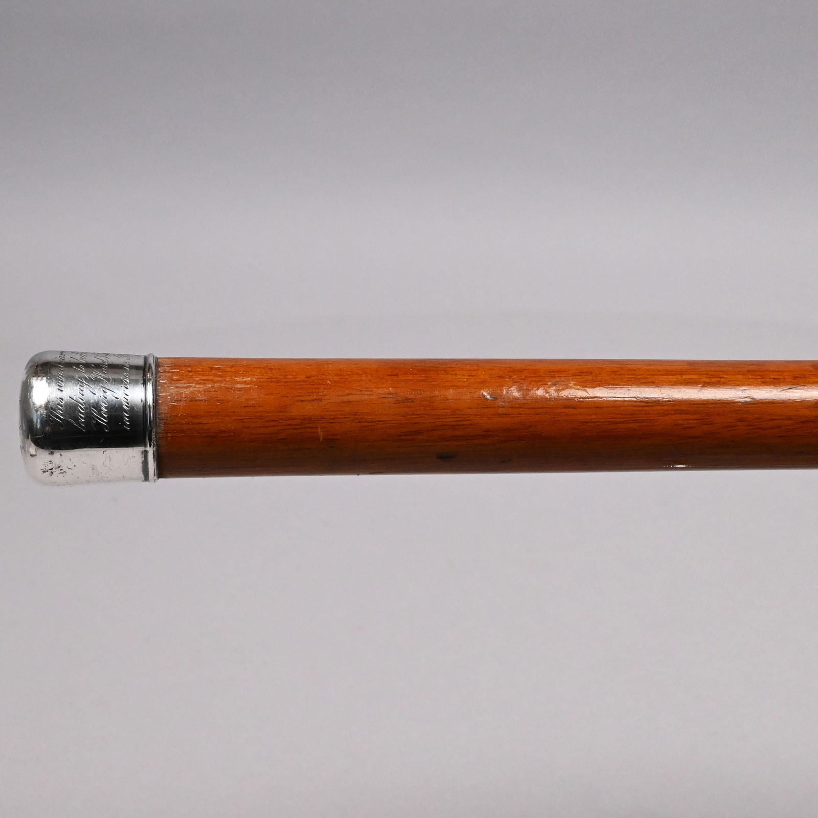Morton D. Bogue's Silver& Walnut Presentation Cane - 2