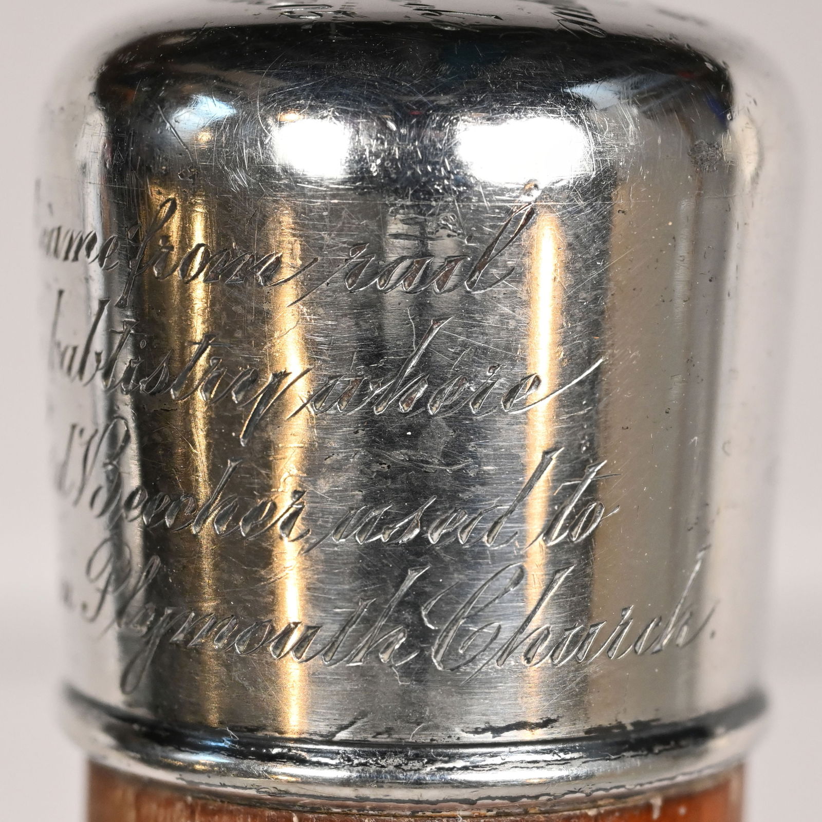 Morton D. Bogue's Silver& Walnut Presentation Cane - 7