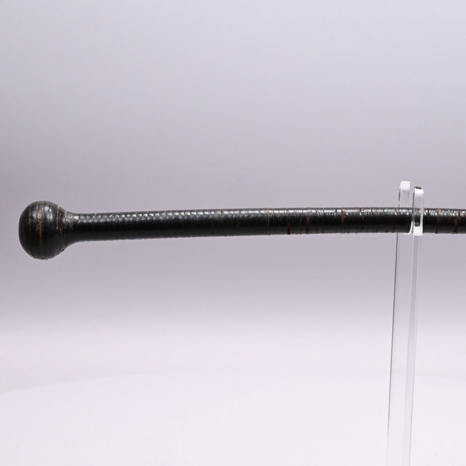 Two Leather-Wrapped Walking Sticks and a Cane - 2