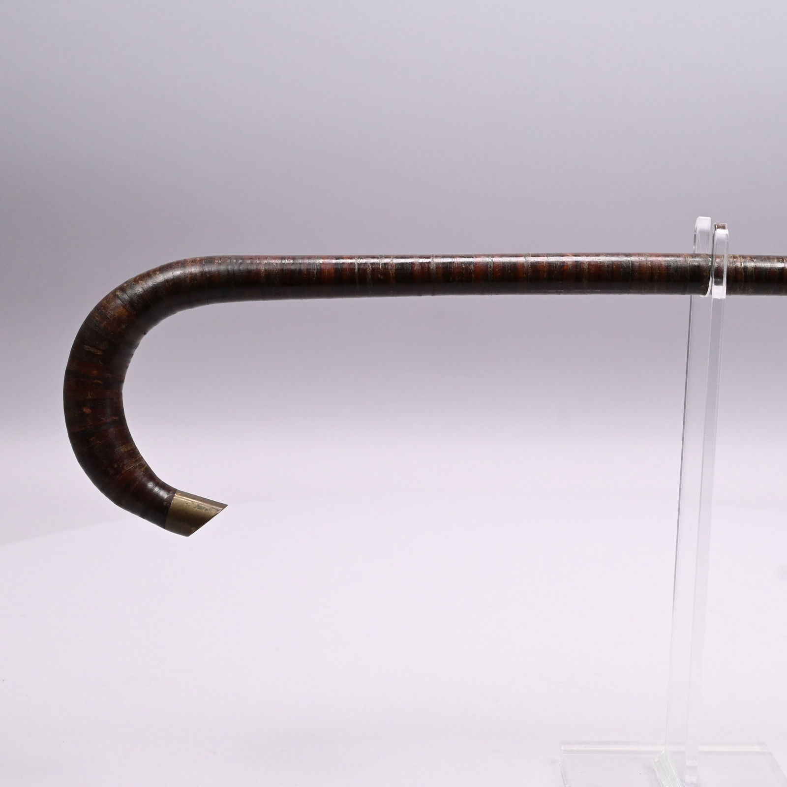 Two Leather-Wrapped Walking Sticks and a Cane - 8