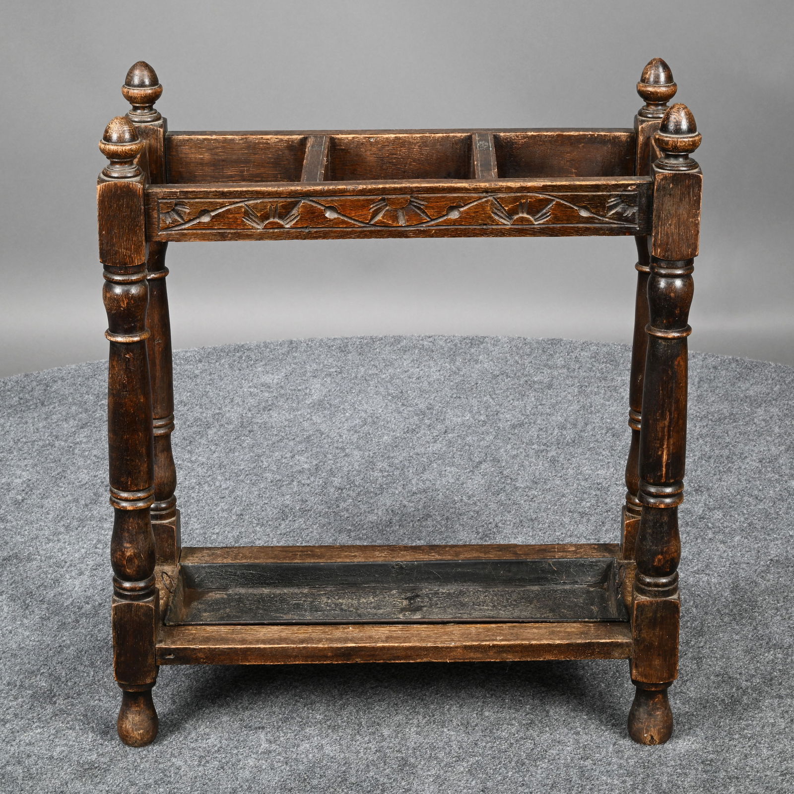 English Oak Cane or Umbrella Stand - 2