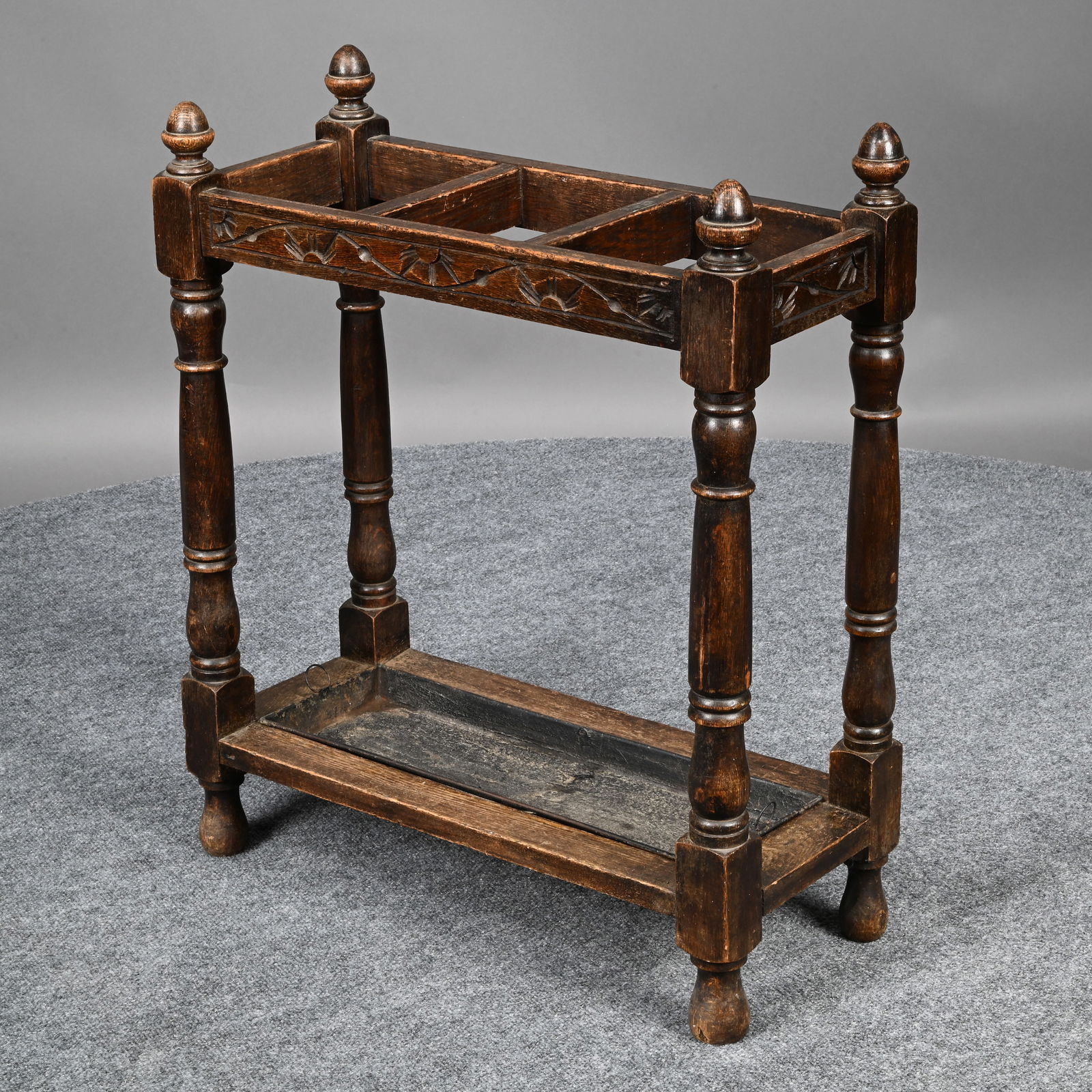 English Oak Cane or Umbrella Stand - 3